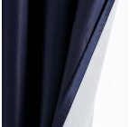 Blackout Faux Silk Navy Blue Curtain Fabric