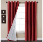 Blackout Imitation Silk Red Curtain Fabric