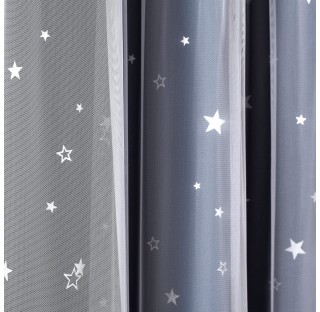 Blackout light grey curtains