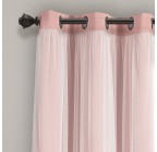 Elegant bedroom blackout pink curtains