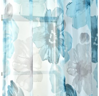 Floral Insulated Grommet 100% Blackout Curtain