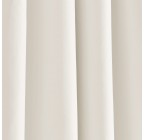 Flowing blackout white curtains