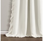 Flowing blackout white curtains
