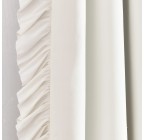 Flowing blackout white curtains