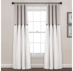 Grey and white blackout curtains