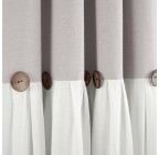 Grey and white blackout curtains