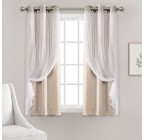Grommet Neutral Blackout Curtains