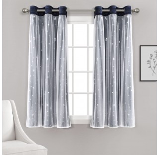 Grommet Neutral Blackout Curtains