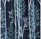 Navy Linear Tree Blackout Grommet Curtains