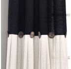 Navy and White Blackout Curtains