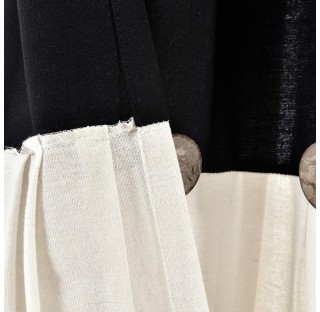 Navy and White Blackout Curtains