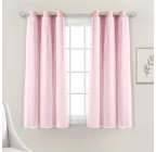 Sheer Insulated Grommet Blackout Pink Curtain