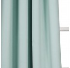 Thermal Insulation Grommet Blackout Cyan Curtains