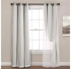 Tulle Grommet Light Grey Curtain
