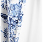 White and blue blackout curtains