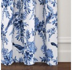 White and blue blackout curtains