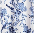 White and blue blackout curtains